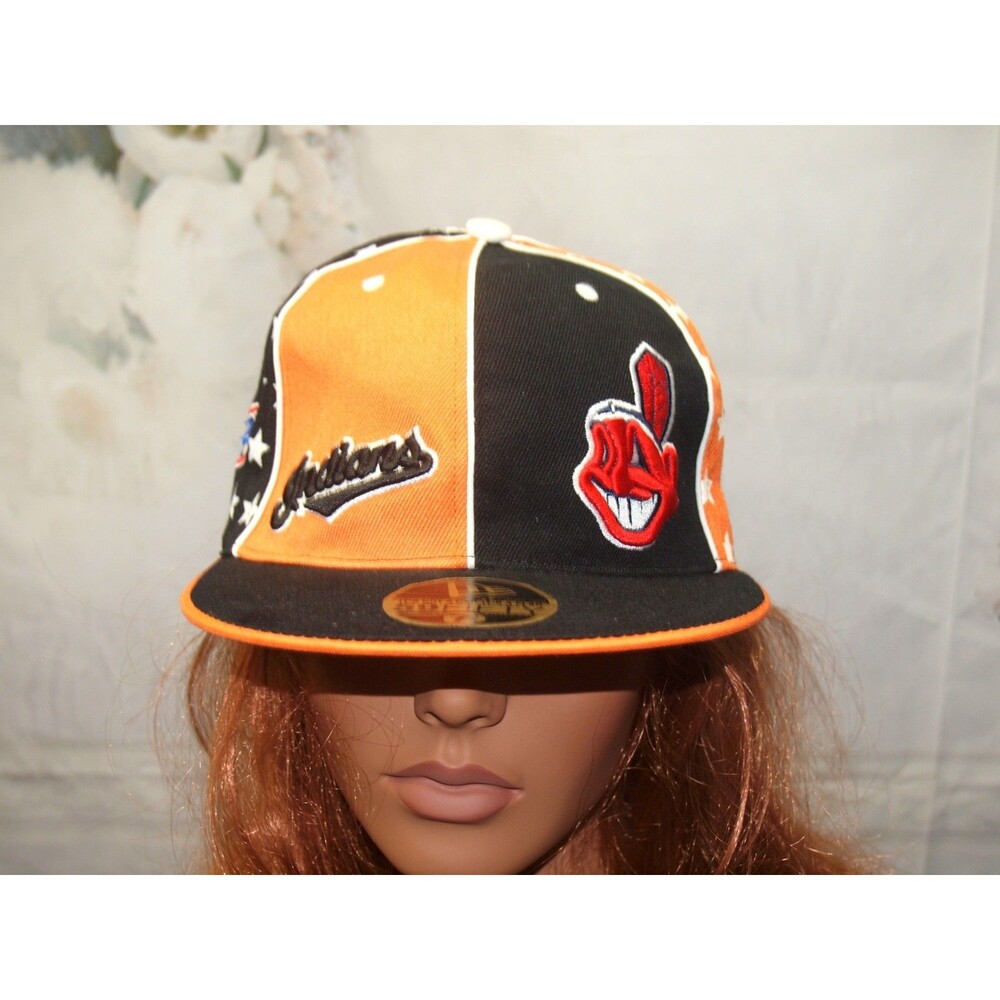 Vintage New Era Cleveland Indians Hat 7 3/8 USA 100% Wool ULTRA RARE New Era